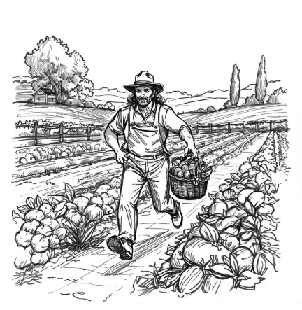 سریع راه رفتن در باغ